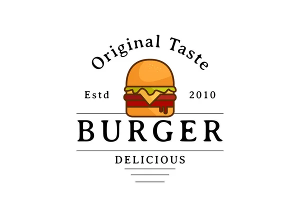 汉堡包餐厅标志设计模板 — 图库矢量图片