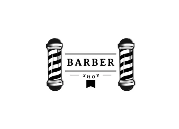Plantilla Logotipo Barbería Vintage Estilo Retro Con Barbudo Barberpool — Archivo Imágenes Vectoriales
