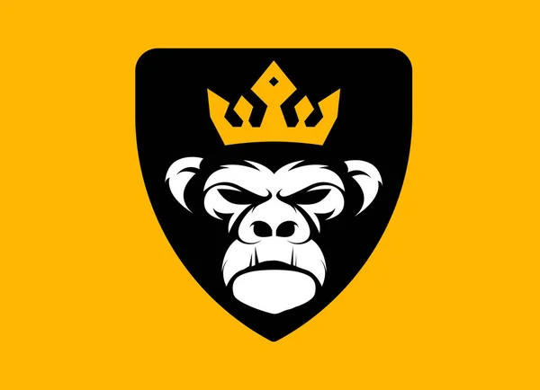 Šablona Gorilla Logo Design Vector Moderní Design Ploché Logo Gorilí — Stockový vektor