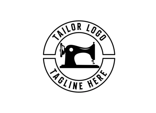 Vintage Tailor Shop Logo Inspiration Textile Industry Design Template Vector — Stock Vector