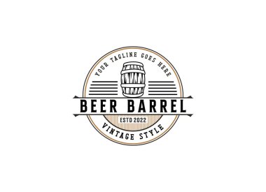 Bira sanatının yaratıcı logo tasarım şablonu.