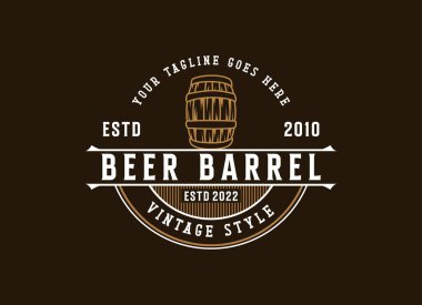 Bira sanatının yaratıcı logo tasarım şablonu.