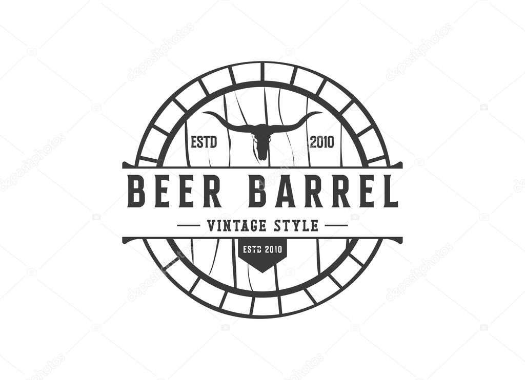Beer craft creative logo design template.