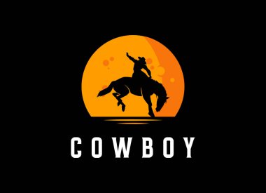 Klasik Cowboy Texas rodeo stili logo tasarımı