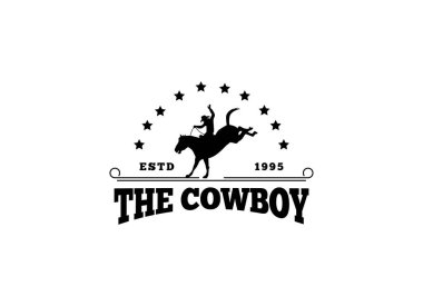 Klasik Cowboy Texas rodeo stili logo tasarımı