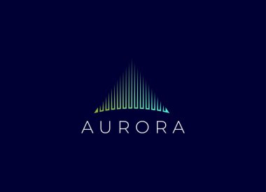 Aurora Işık Logosu Tasarımı. Kuzey Işığı Logosu