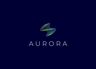 Aurora Işık Logosu Tasarımı. Kuzey Işığı Logosu