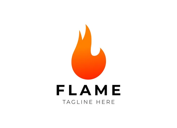 Fire Flame Torch Logo Design — Stock Vector