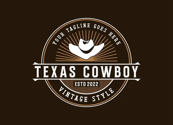 Klasik Cowboy Texas rodeo stili logo tasarımı