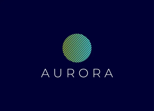 Diseño Logo Aurora Light Logo Luz Boreal — Vector de stock