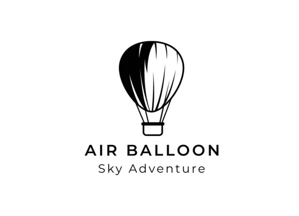Diseño Del Logo Del Globo Aire Balón Aire Aventura Logo — Vector de stock