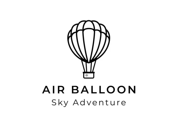 Projekt Logo Balonu Lotniczego Wektor Logo Przygody Balonu Lotniczego — Wektor stockowy