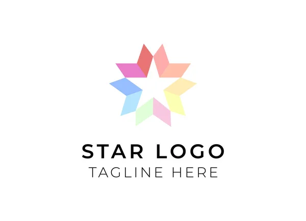 Yıldız Simgesi Logo Tasarımı — Stok Vektör