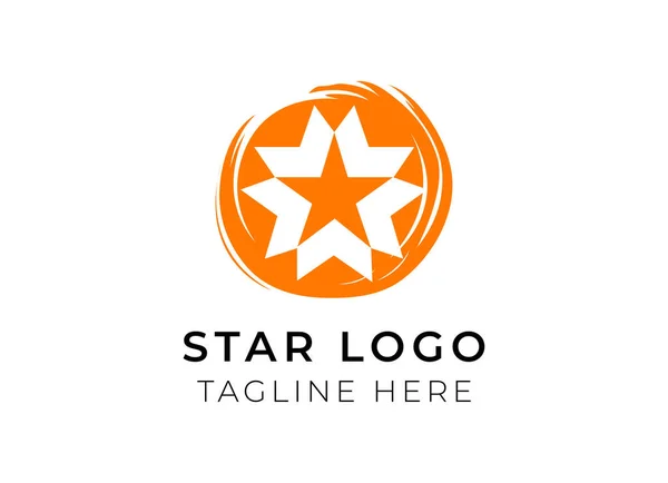 Icona Stella Logo Design — Vettoriale Stock