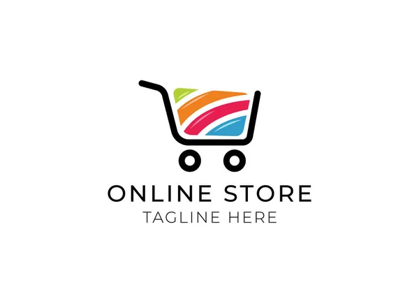 Tienda Online Vector Logo Para Empresas — Archivo Imágenes Vectoriales