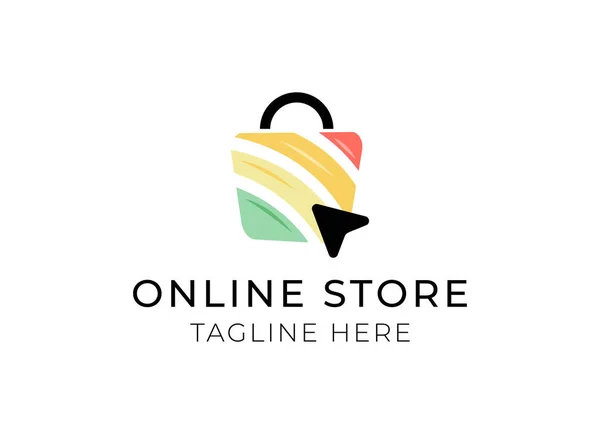 Logo Vettoriale Negozio Online Imprese — Vettoriale Stock