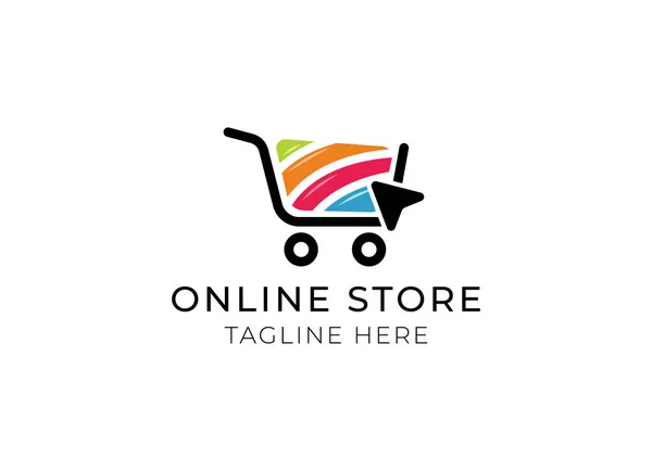 Tienda Online Vector Logo Para Empresas — Vector de stock