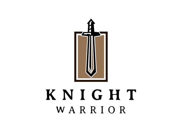 stock vector Sword Knight Logo Design. Knight empire vector logo