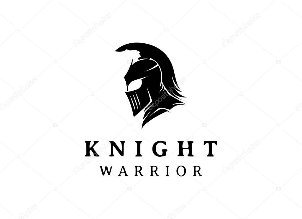 Spartan Knight Soldier, Greek Warrior Logo Design