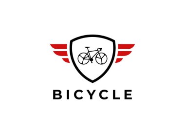 Bisiklet logosu konsept simge vektörü. Basit tasarım modern vektör.