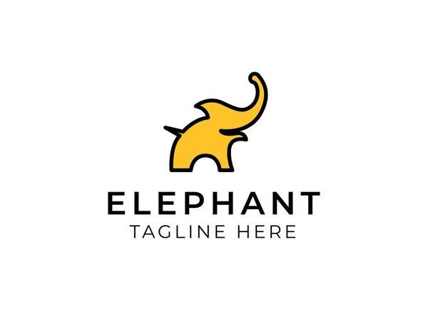 Дизайн Логотипа Слона Современный Логотип Слона — стоковый вектор