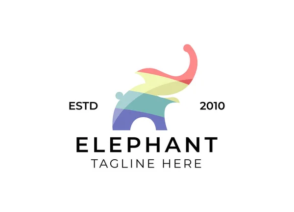 Disegno Logo Elefante Logo Elefante Moderno — Vettoriale Stock