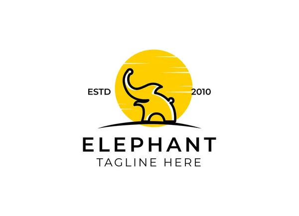 Diseño Del Logotipo Del Elefante Logo Elefante Moderno — Archivo Imágenes Vectoriales