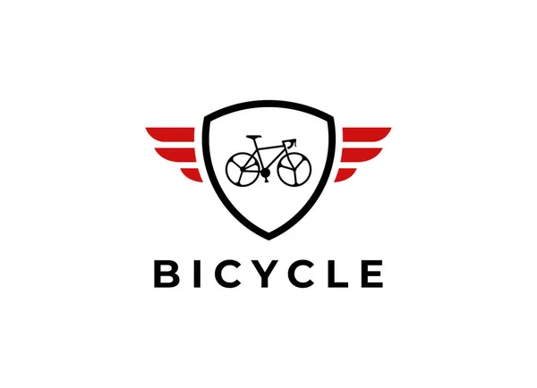 Вектор Концепції Логотипу Велосипеда Простий Дизайн Сучасного Вектора — стоковий вектор