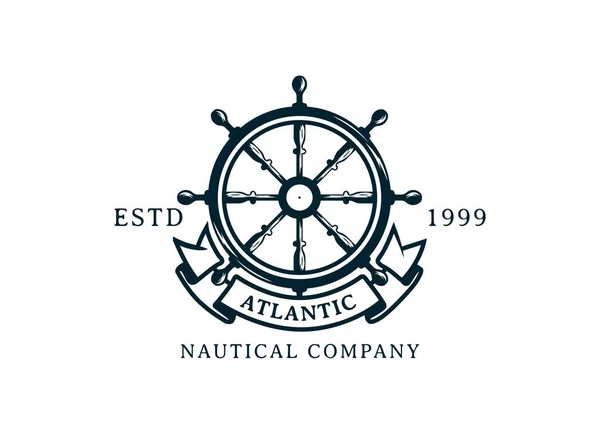 Anchor, Rope and Crown for Marine Ship Boat Logo Design Stock