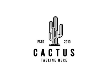 Kaktüs illüstrasyonu Vahşi Batı tasarımı çöl mahsulü