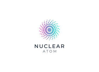 Nükleer ya da atom logosu tasarımı. Nükleer logo