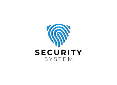 Şirketiniz için güvenlik logosu, güvenlik verileri için kalkan logosu.