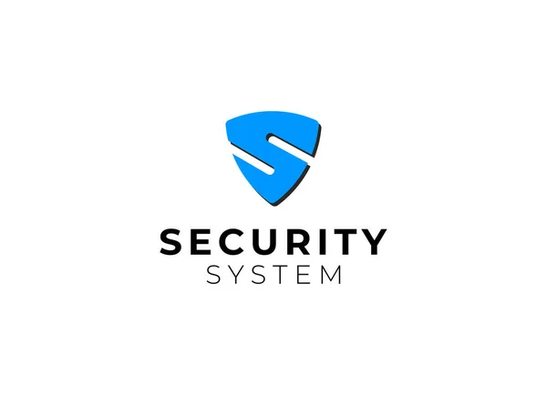 Beveiligings Logo Technologie Voor Bedrijf Schild Logo Voor Veiligheidsgegevens — Stockvector