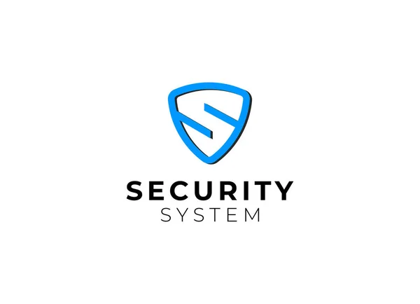 Tecnologia Logotipo Segurança Para Sua Empresa Logotipo Escudo Para Dados — Vetor de Stock