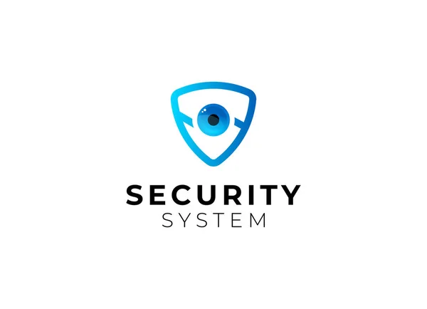 あなたの会社のためのセキュリティロゴ技術セキュリティデータのシールドロゴ — ストックベクタ
