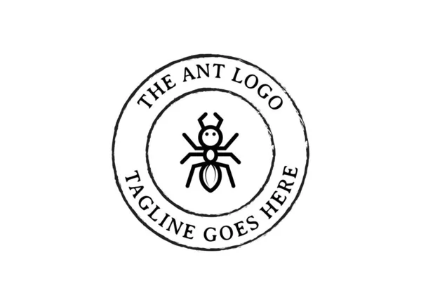 Ant Vintage Logo Vektor Design Vorlage Minimalistisches Logo — Stockvektor