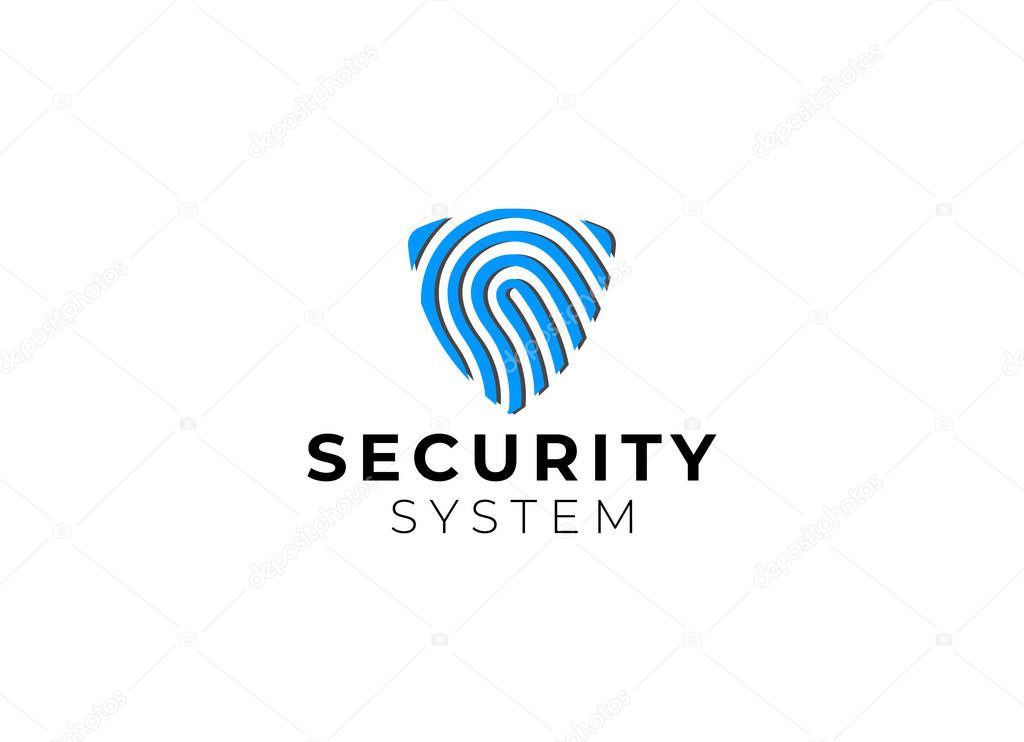 Security logo technology for your company, shield logo for security data