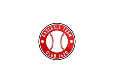 Beyzbol logosu tasarımı. Beyzbol Takımı Akademi Şampiyonası Logo Şablonu Vektörü