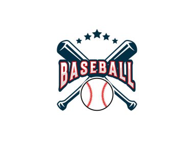 Beyzbol logosu tasarımı. Beyzbol Takımı Akademi Şampiyonası Logo Şablonu Vektörü