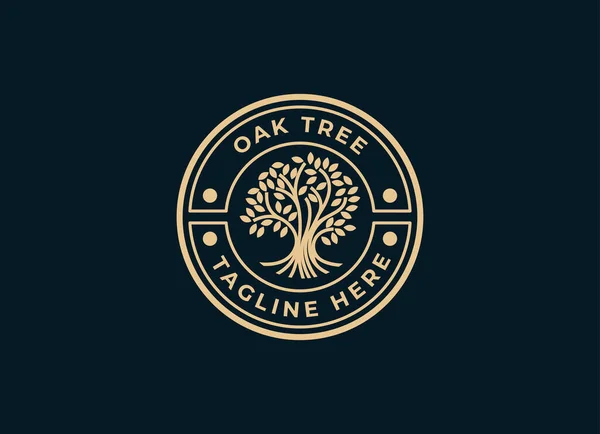Träd Logotyp Illustration Vektor Silhuett Ett Träd — Stock vektor