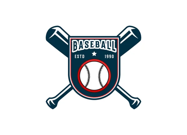 Beyzbol Logosu Tasarımı Beyzbol Takımı Akademi Şampiyonası Logo Şablonu Vektörü — Stok Vektör