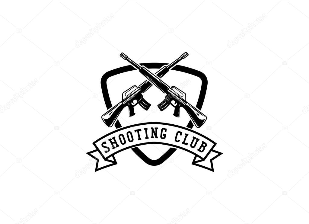 Creative Gun Logo Design. Gun Logo Template Ready to Use. Gun Vector