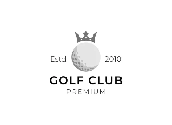 Golf Logosu Tasarım Vektör Şablonu Golf Şampiyonası Logosu Illüstrasyon Yaratıcı — Stok Vektör