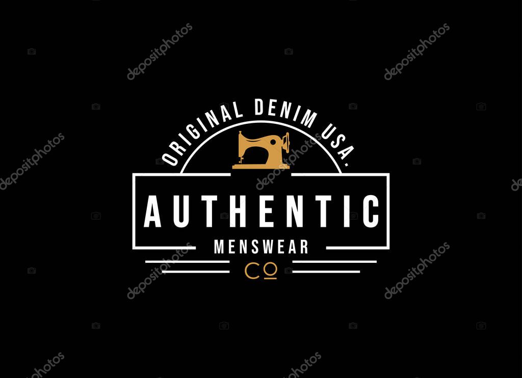 Classic Vintage Retro Label Badge logo design for cloth apparel