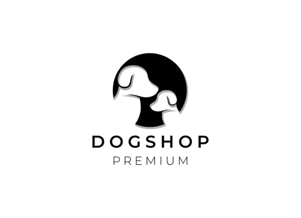Hundepflege Und Design Des Tierhandels Logos Designvorlage Für Das Hundelogo — Stockvektor