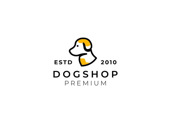 Cuidado Del Perro Diseño Del Logotipo Tienda Mascotas Plantilla Diseño — Vector de stock
