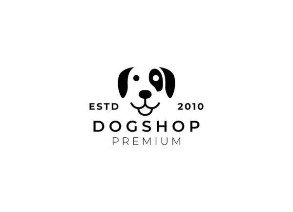 Köpek bakımı ve evcil hayvan dükkanı logosu tasarımı. Köpek logosu tasarım şablonu.