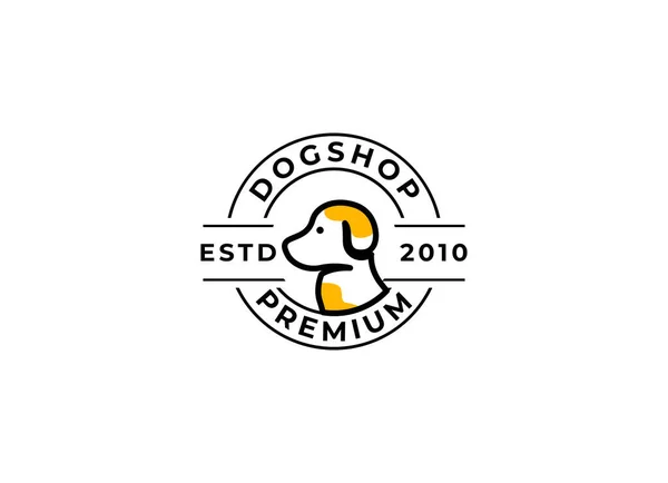 Cuidado Del Perro Diseño Del Logotipo Tienda Mascotas Plantilla Diseño — Vector de stock