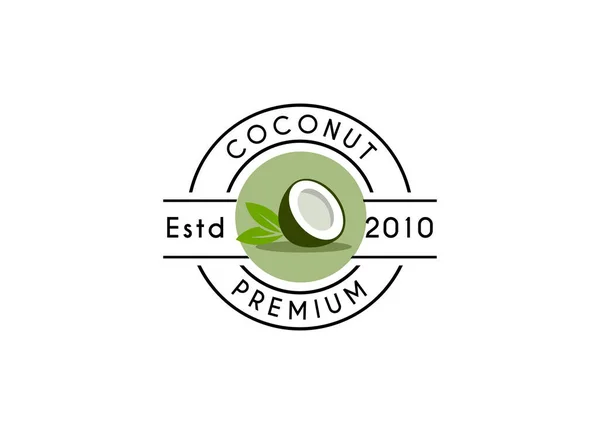 Creativa Plantilla Diseño Logotipo Coco Moderno Diseño Logotipo Etiqueta Coco — Vector de stock