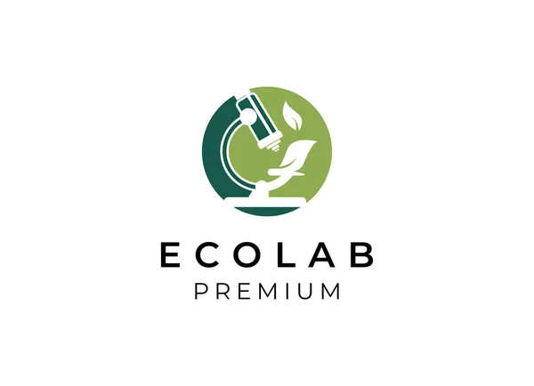 Ecolab Microscope Logo Design Vector Microscope Logo Design — Stock Vector